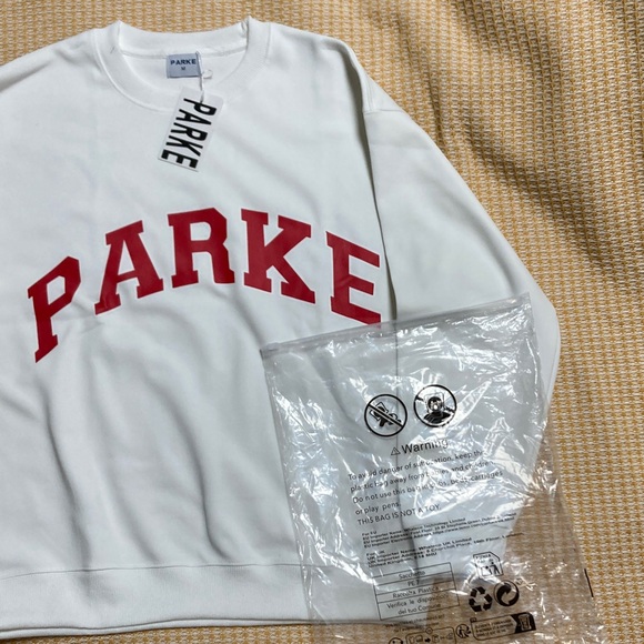 White Sweatshirt with Red Lettering - Picture 4 of 6